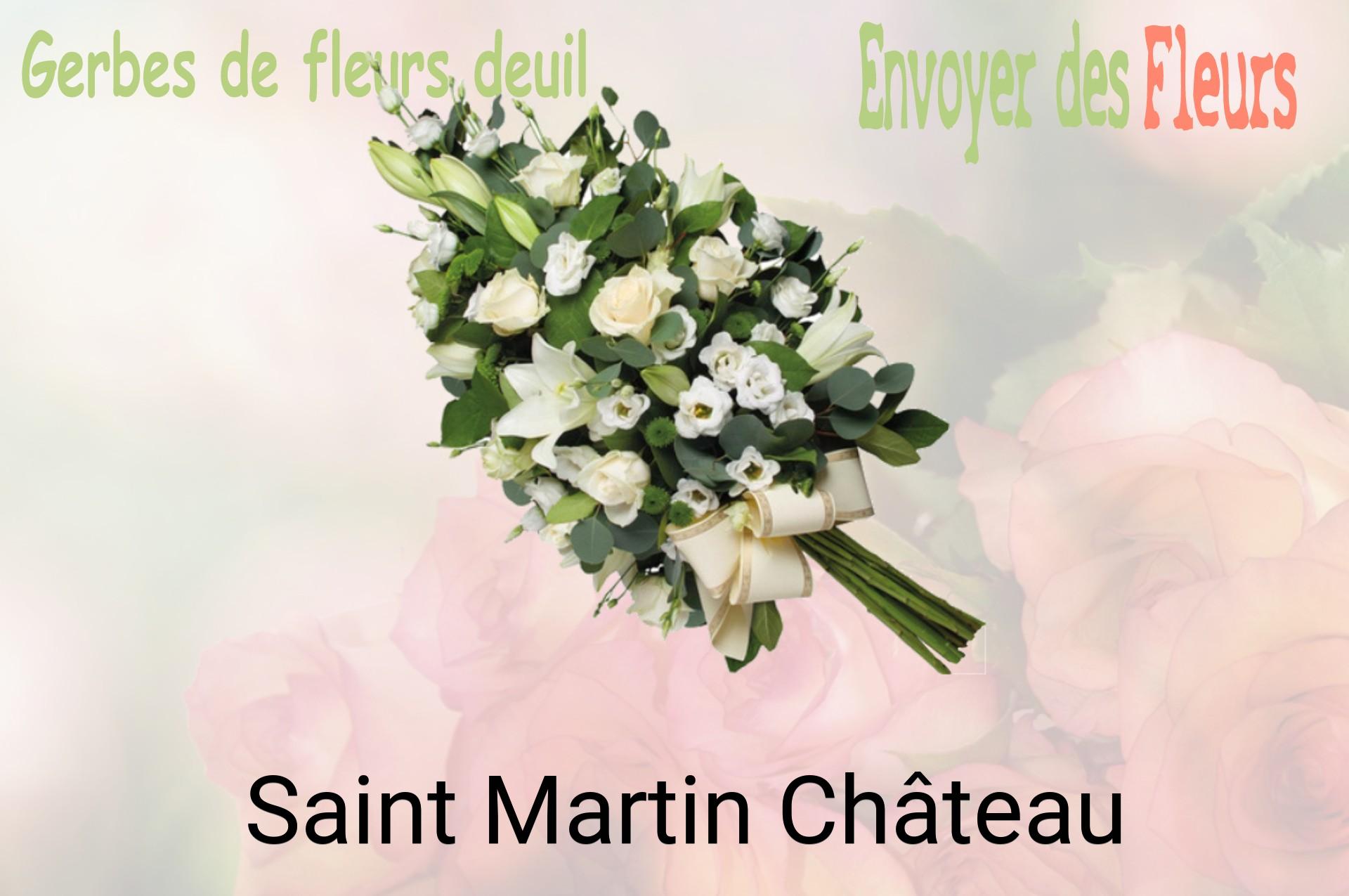 Gerbe de fleurs de deuil livrée à Saint-Martin-Château